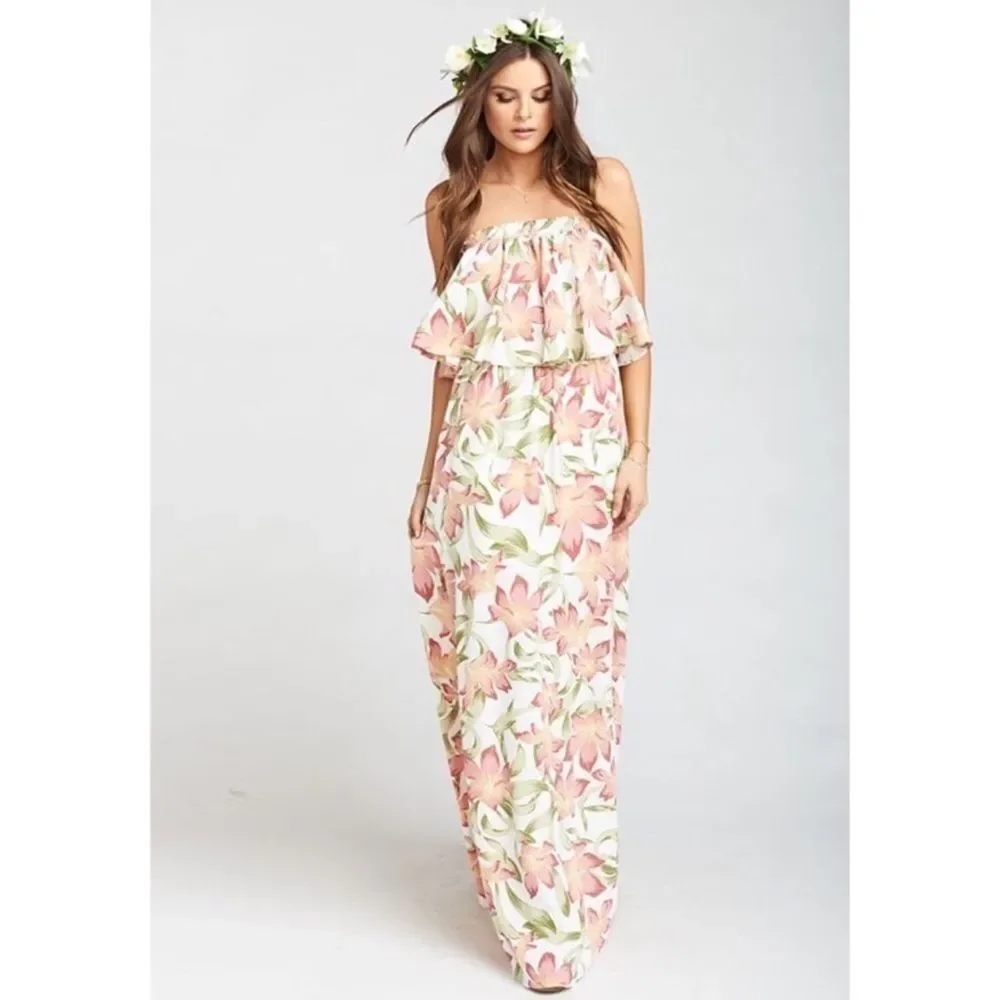SHOW ME YOUR MUMU Hacienda Maxi Dress in Lily Lady Floral Size Small